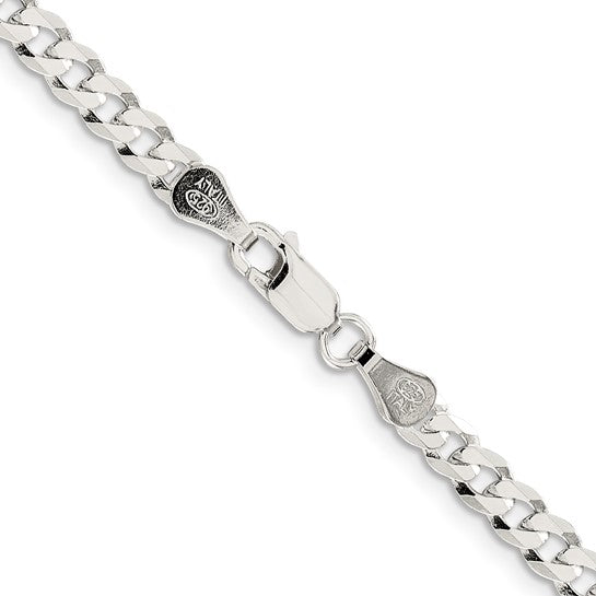 Sterling Silver 4.5mm Close Link Flat Curb Chain