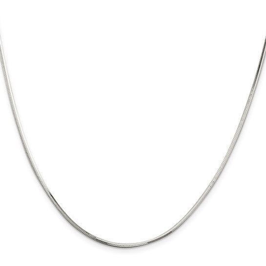 Sterling Silver 1.65mm Octagonal Snake Chain