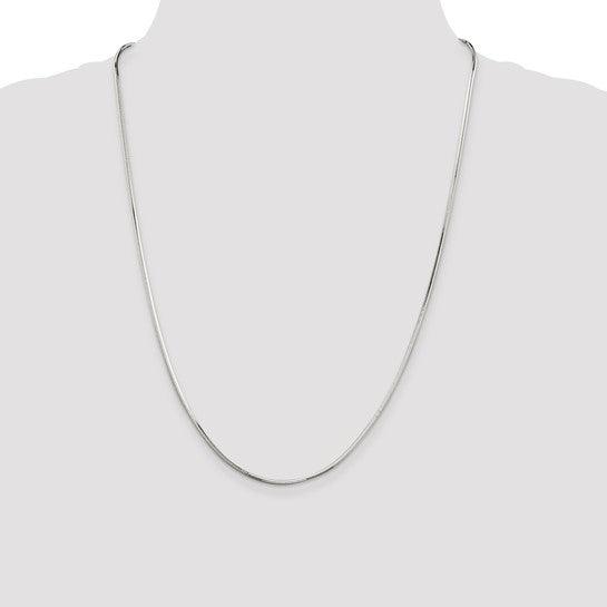 Sterling Silver 1.65mm Octagonal Snake Chain