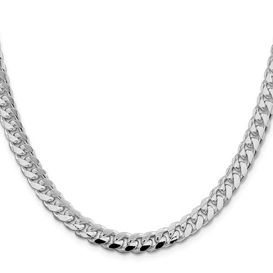 Sterling Silver 7.35mm Domed Curb Chain