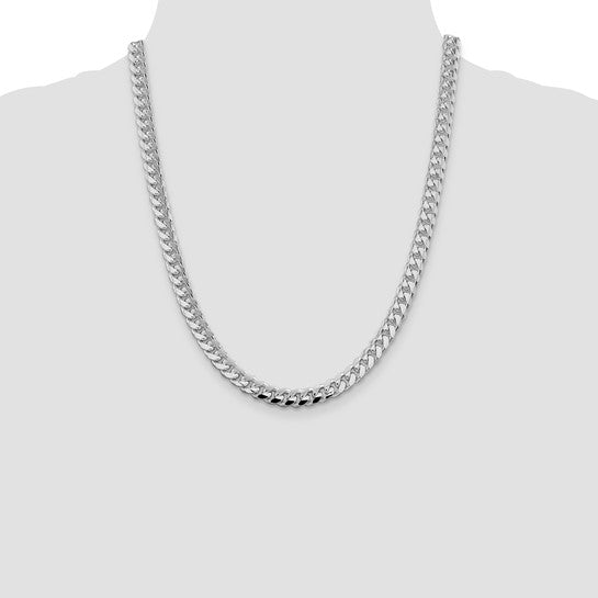 Sterling Silver 7.35mm Domed Curb Chain