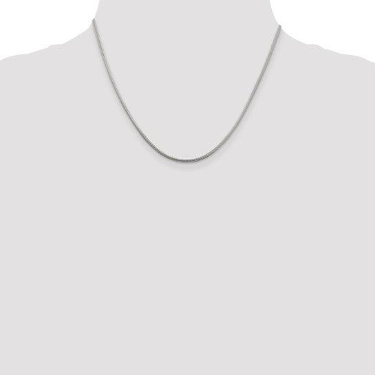 Sterling Silver 2mm Round Snake Chain