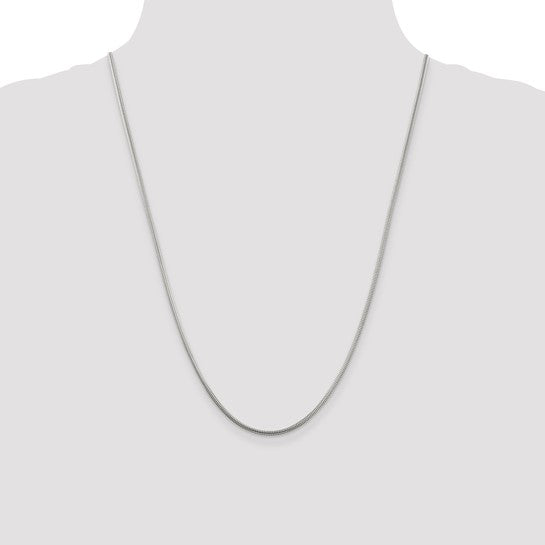 Sterling Silver 2mm Round Snake Chain