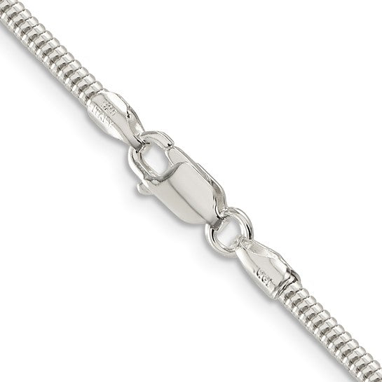 Sterling Silver 2.5mm Round Snake Chain