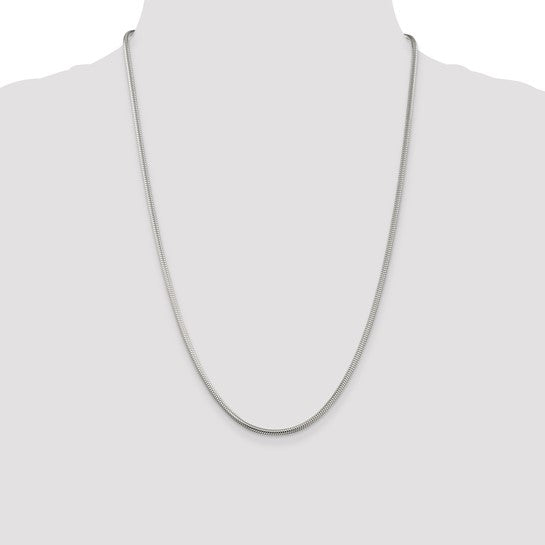 Sterling Silver 2.5mm Round Snake Chain