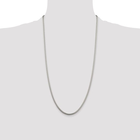 Sterling Silver 3mm Round Snake Chain