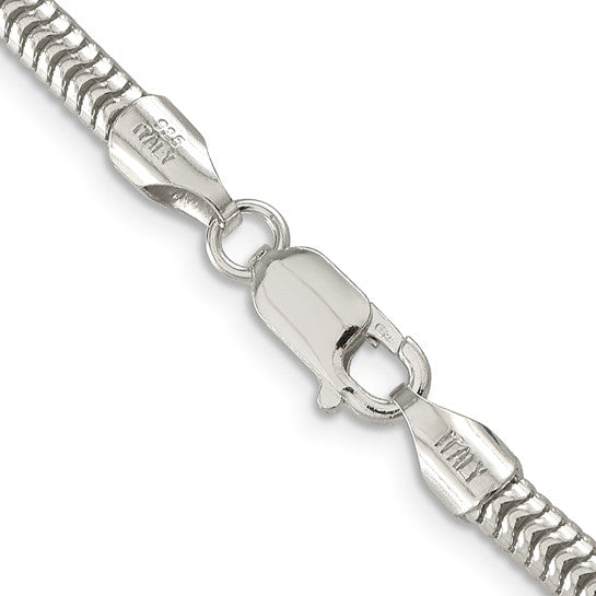 Sterling Silver 4mm Round Snake Chain