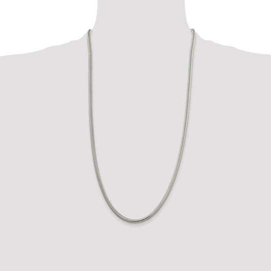 Sterling Silver 4mm Round Snake Chain