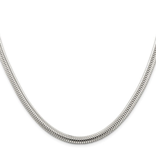 Sterling Silver 6mm Round Snake Chain