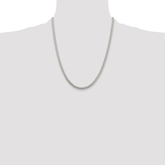 Sterling Silver 4mm Round Spiga Chain