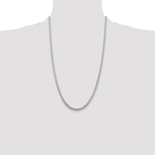 Sterling Silver 4mm Round Spiga Chain