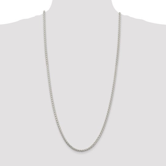 Sterling Silver 4mm Round Spiga Chain