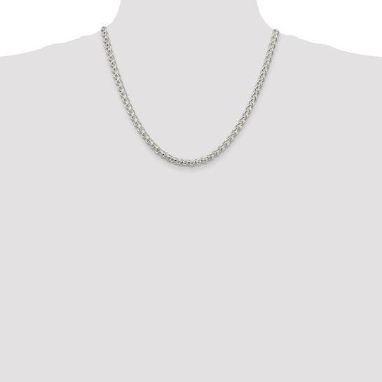 Sterling Silver 5mm Round Spiga Chain