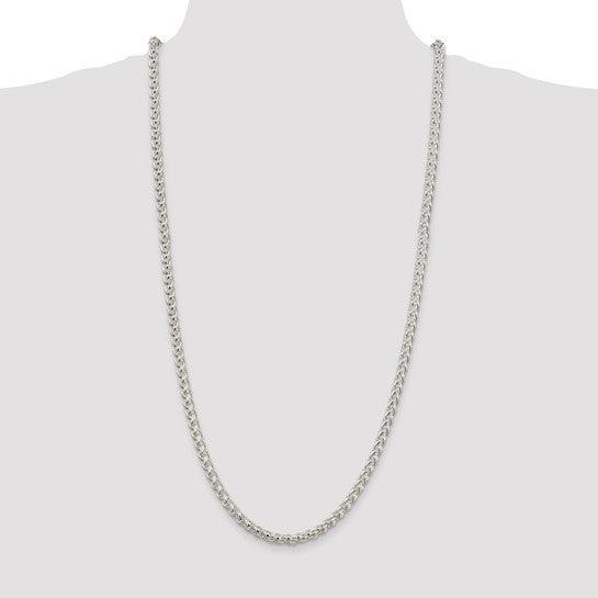 Sterling Silver 5mm Round Spiga Chain
