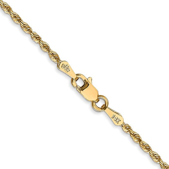 14k 1.85mm Diamond Cut Quadruple Rope Chain