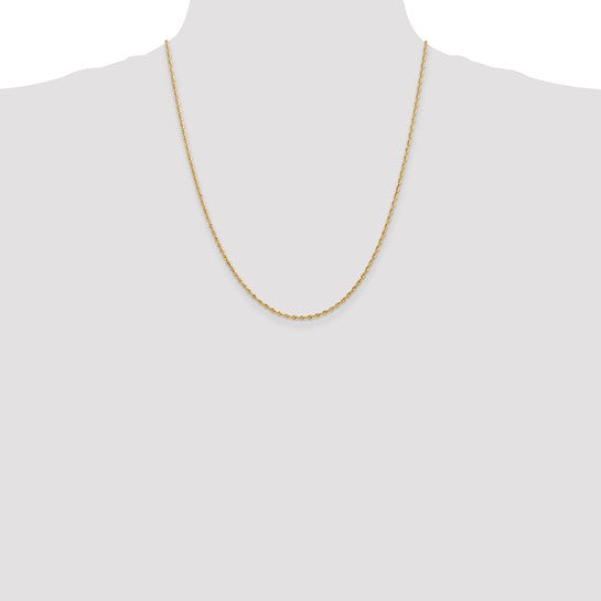 14k 1.85mm Diamond Cut Quadruple Rope Chain