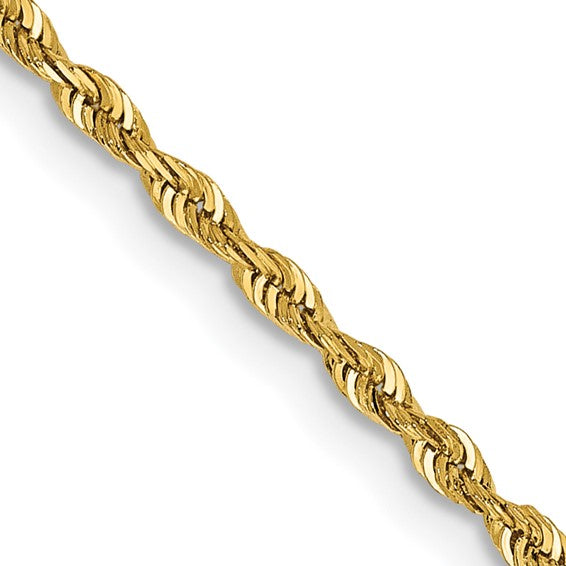 14k 1.85mm Diamond Cut Quadruple Rope Chain