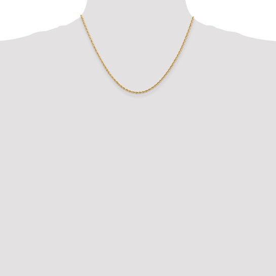 14k 2.00mm Diamond-cut Quadruple Rope Chain