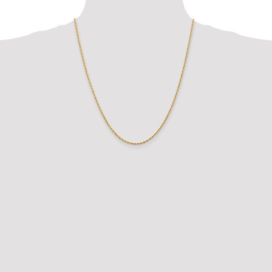 14k 2.00mm Diamond-cut Quadruple Rope Chain