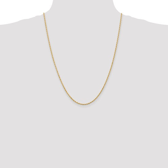 14k 2.00mm Diamond-cut Quadruple Rope Chain