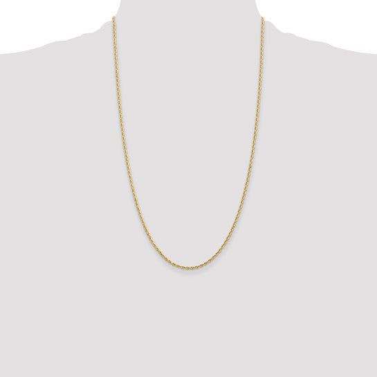 14k 2.00mm Diamond-cut Quadruple Rope Chain