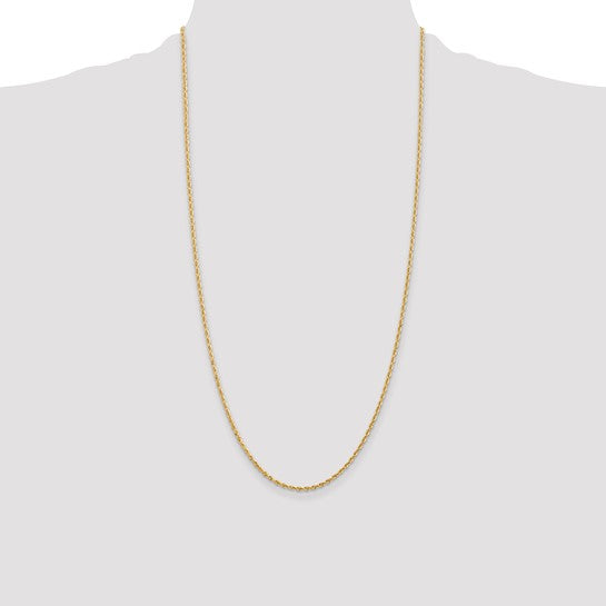 14k 2.00mm Diamond-cut Quadruple Rope Chain