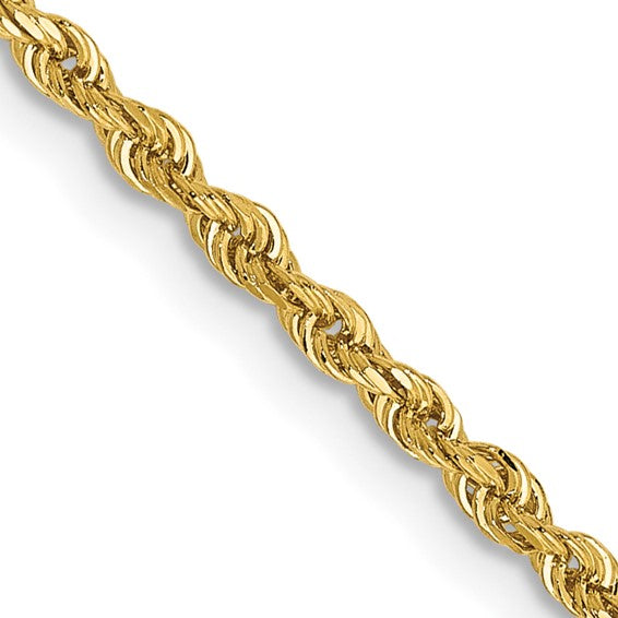 14k 2.00mm Diamond-cut Quadruple Rope Chain