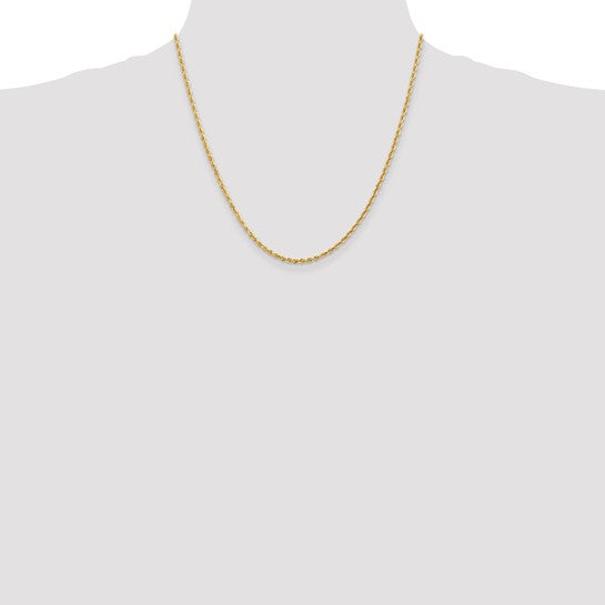 14k 2.25mm Diamond Cut Quadruple Rope Chain