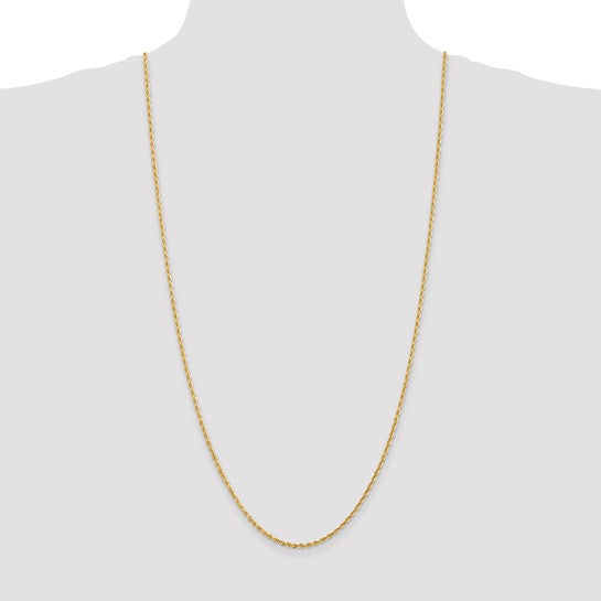 14k 2.25mm Diamond Cut Quadruple Rope Chain