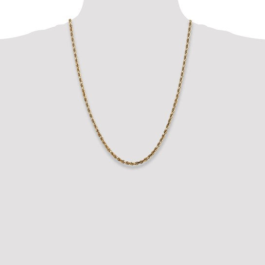 14k 4mm Diamond Cut Quadruple Rope Chain