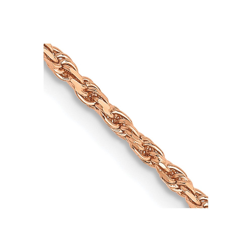 14K Rose Gold Diamond Cut Rope Chain — 1.8 mm