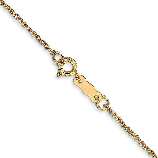 14K 14" 1.1mm Ropa Chain