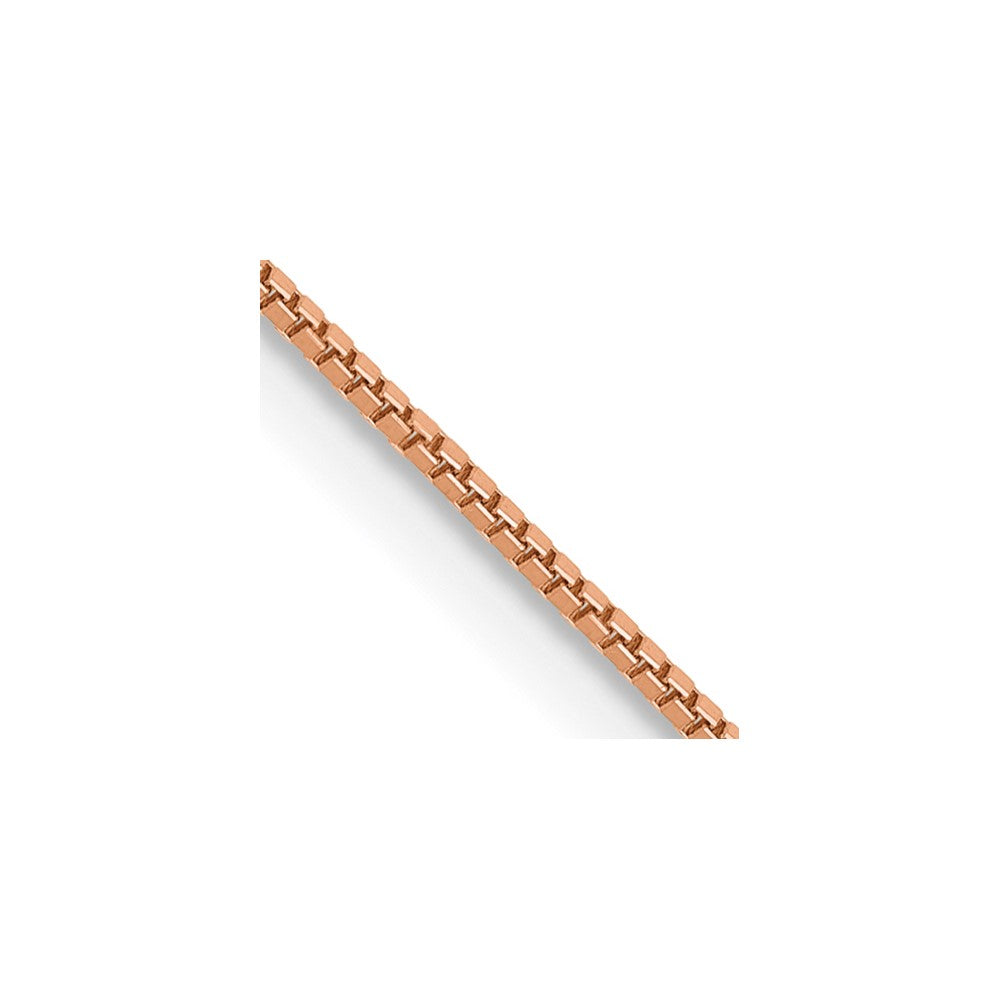 14K Rose Gold Box Link Chain — 0.7 mm