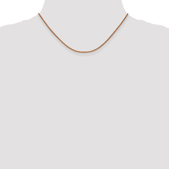 14k Rose Gold 1.70mm Spiga Chain