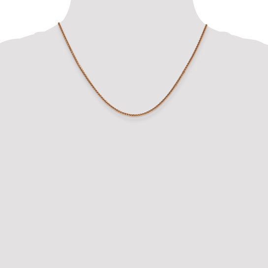 14k Rose Gold 1.70mm Spiga Chain