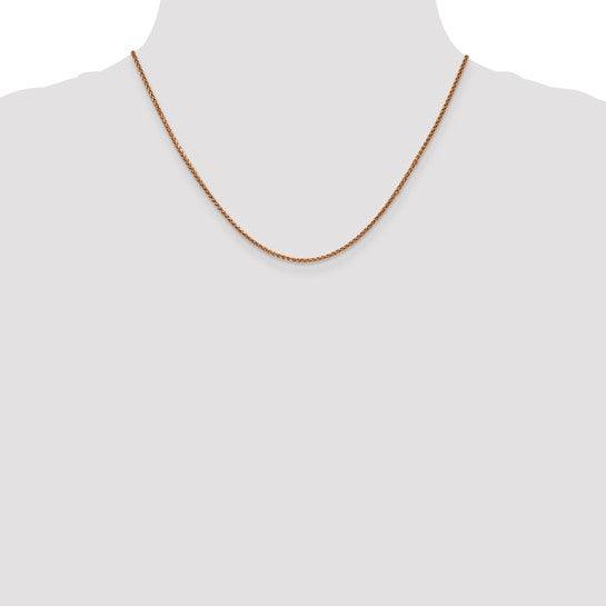 14k Rose Gold 1.70mm Spiga Chain