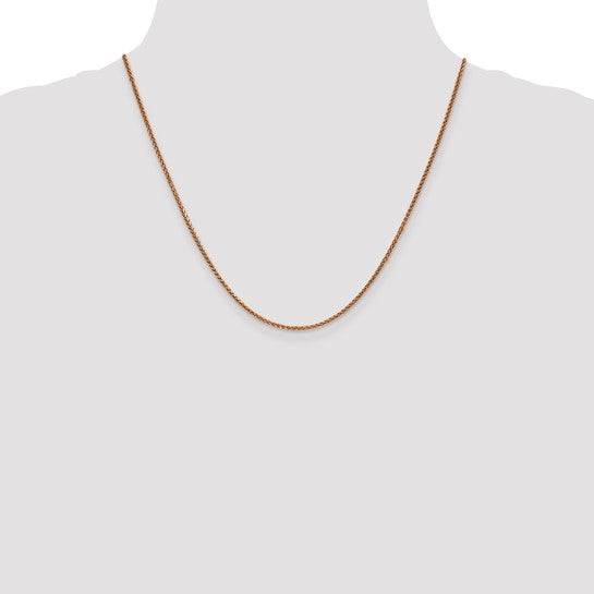 14k Rose Gold 1.70mm Spiga Chain