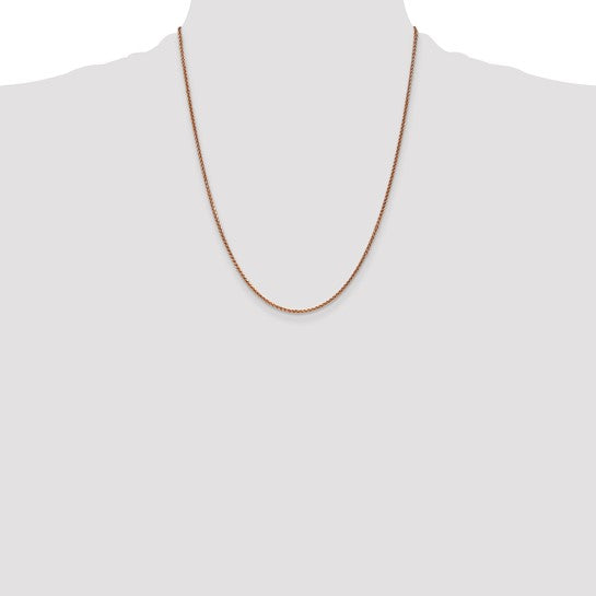 14k Rose Gold 1.70mm Spiga Chain