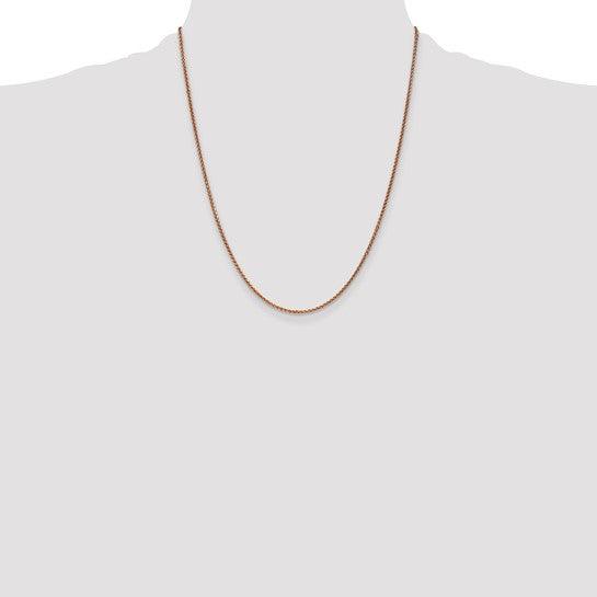 14k Rose Gold 1.70mm Spiga Chain