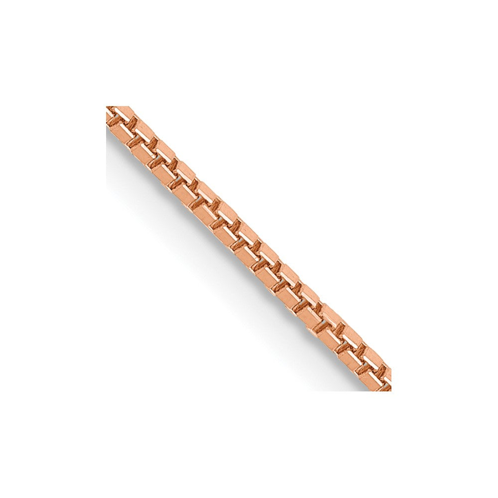 14K Rose Gold Box Link Chain — 1 mm