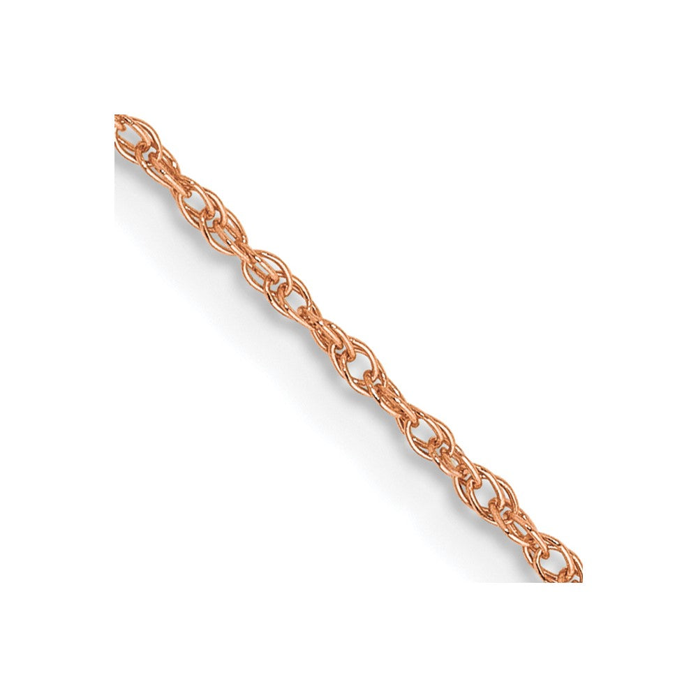 14K Rose Gold Light Baby Rope Chain — 0.8 mm
