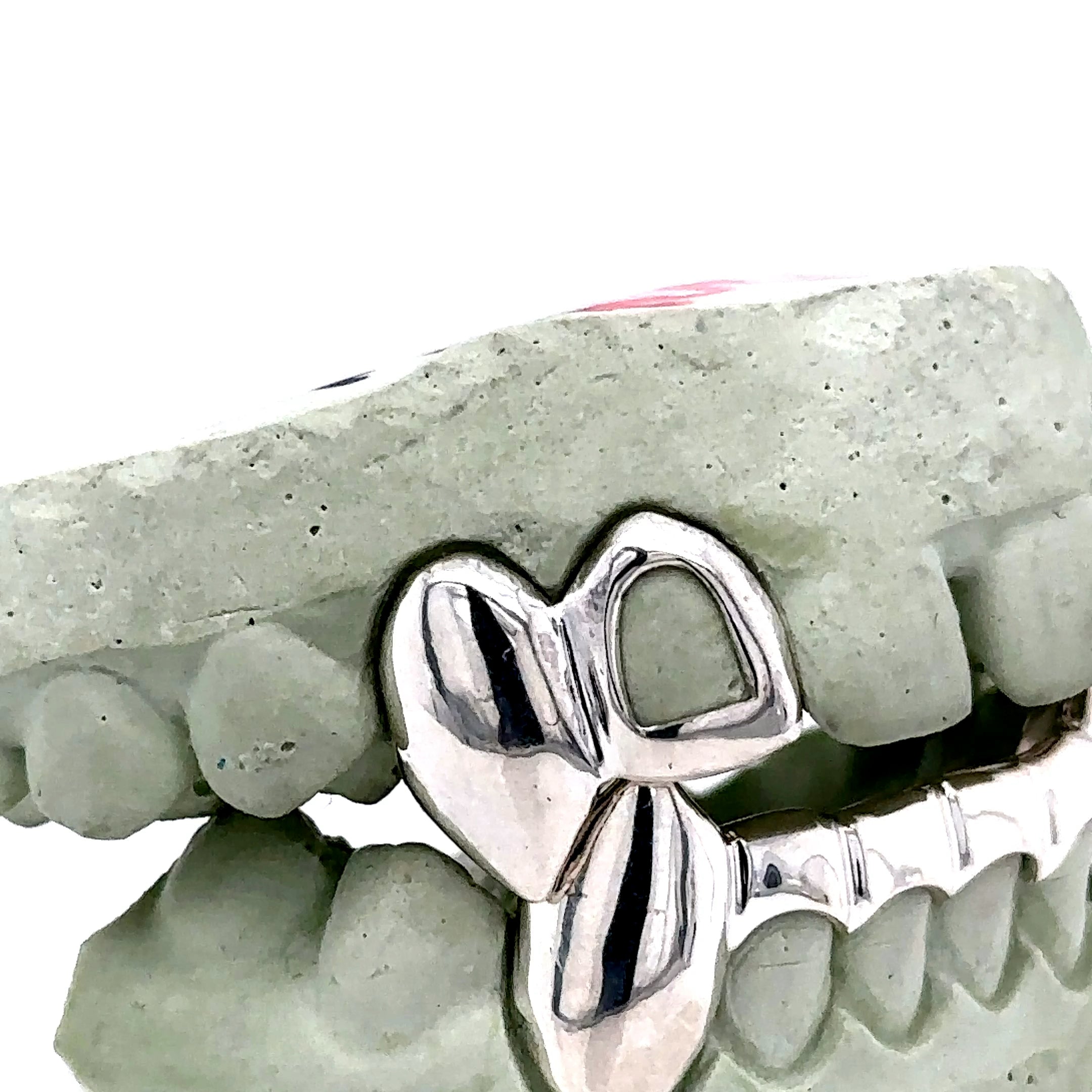 4 top 6 Bottom Silver Open Face Grillz