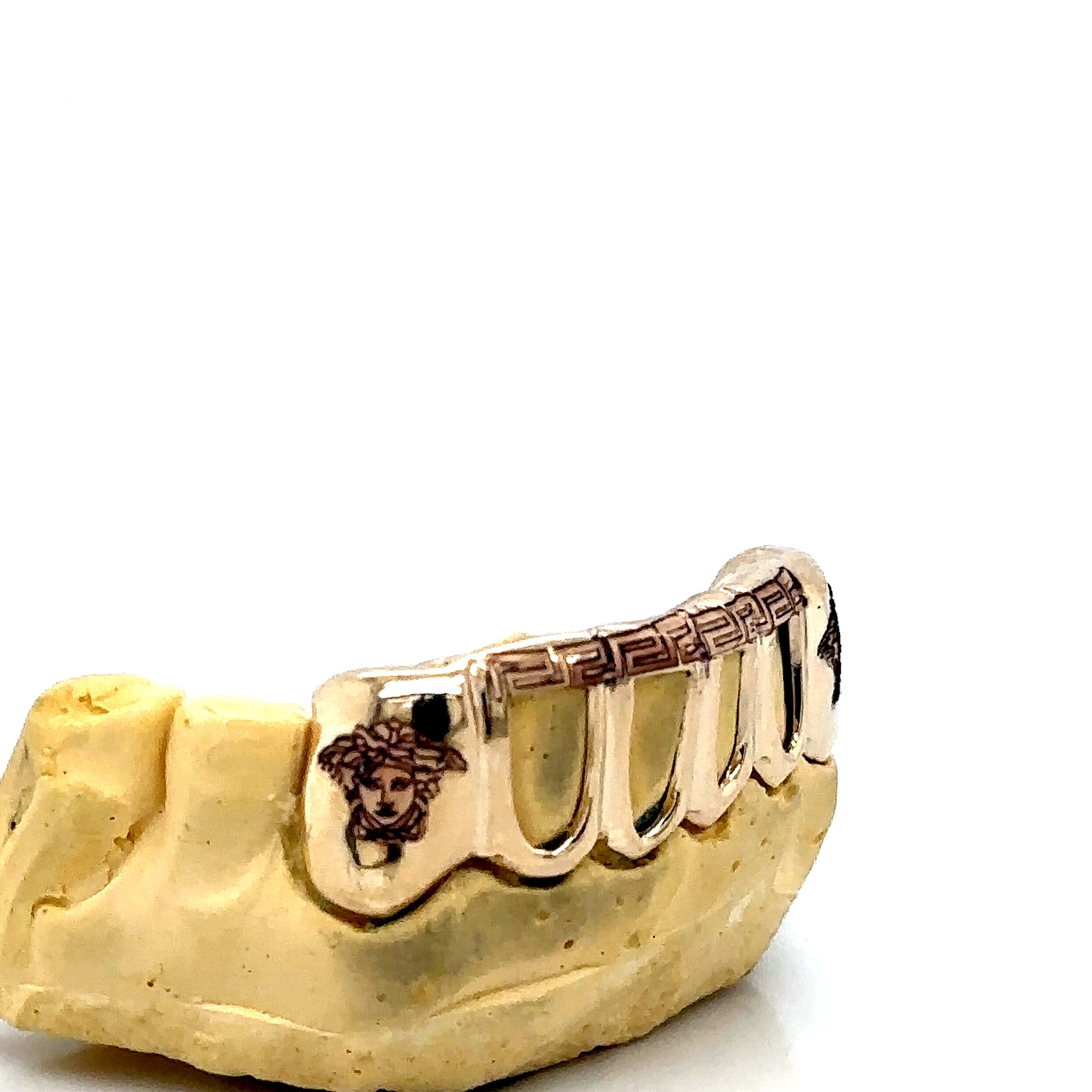 6pc Gold Versace Open Face Bottom Grillz