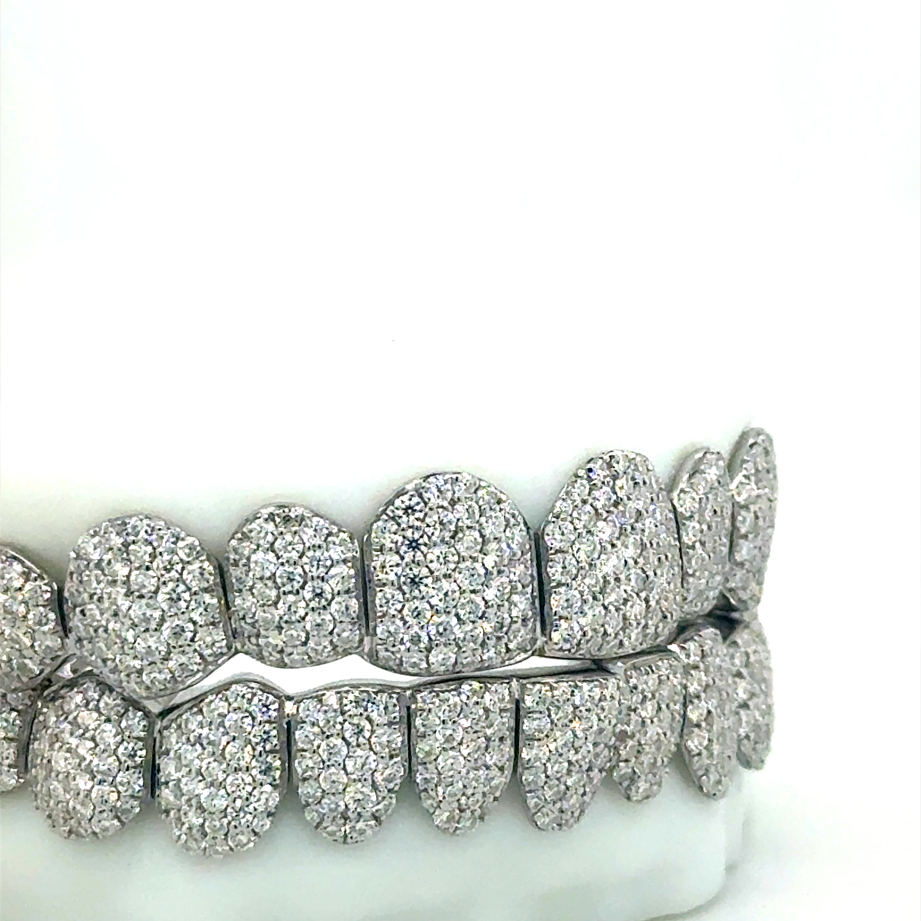 20pc Silver VVS Moissanite Grillz