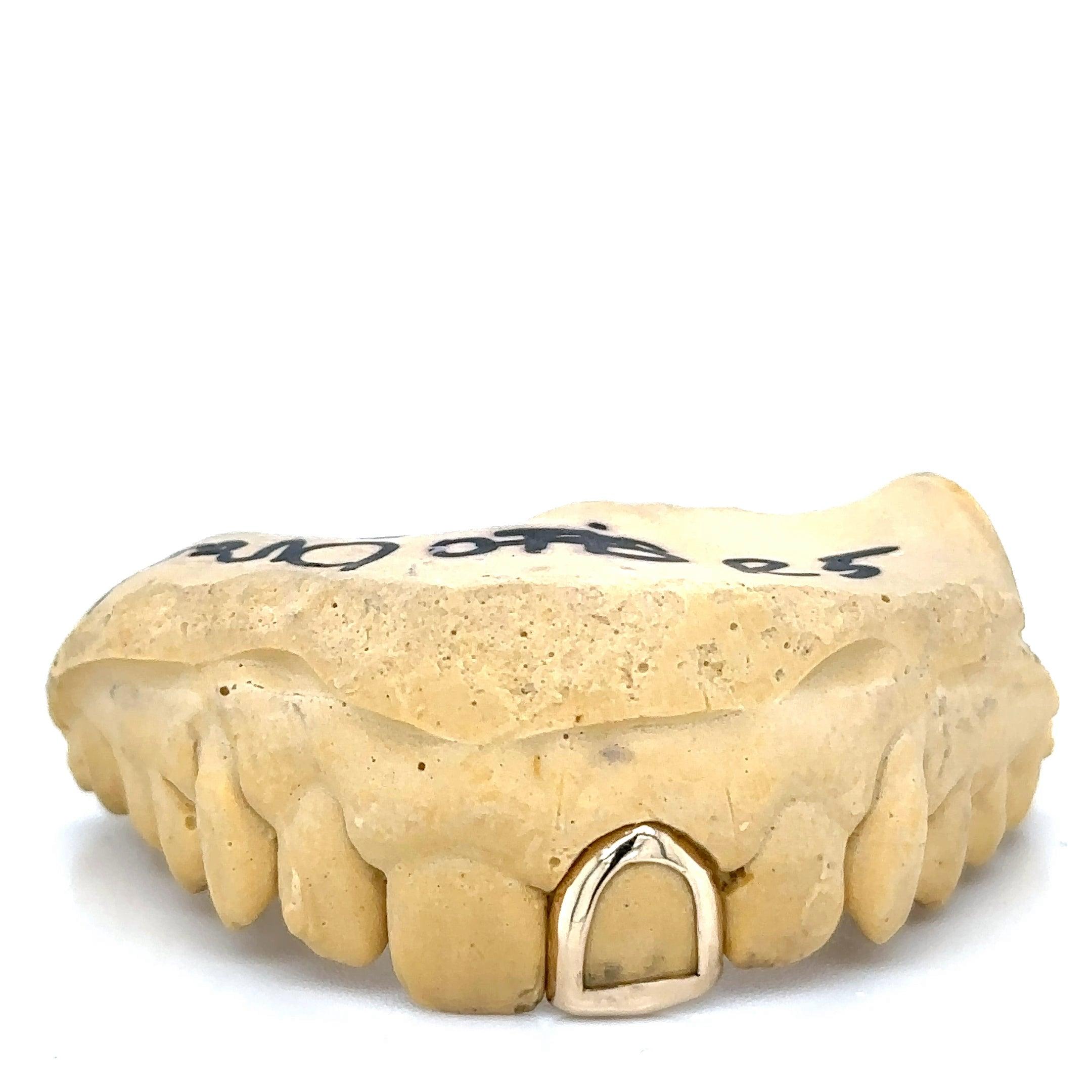 1pc Gold Open Face Front Grillz