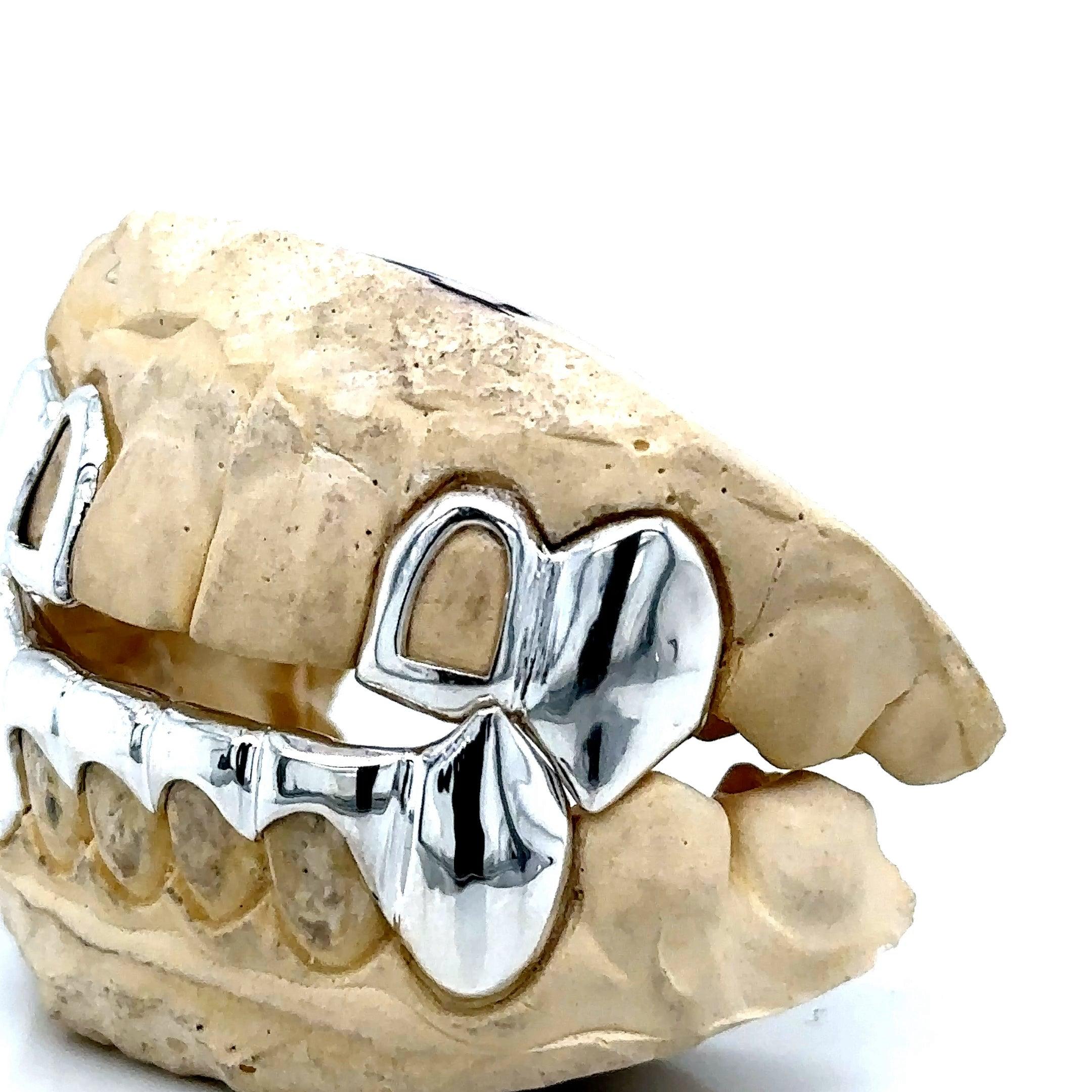 10pc Silver Open Face Grillz