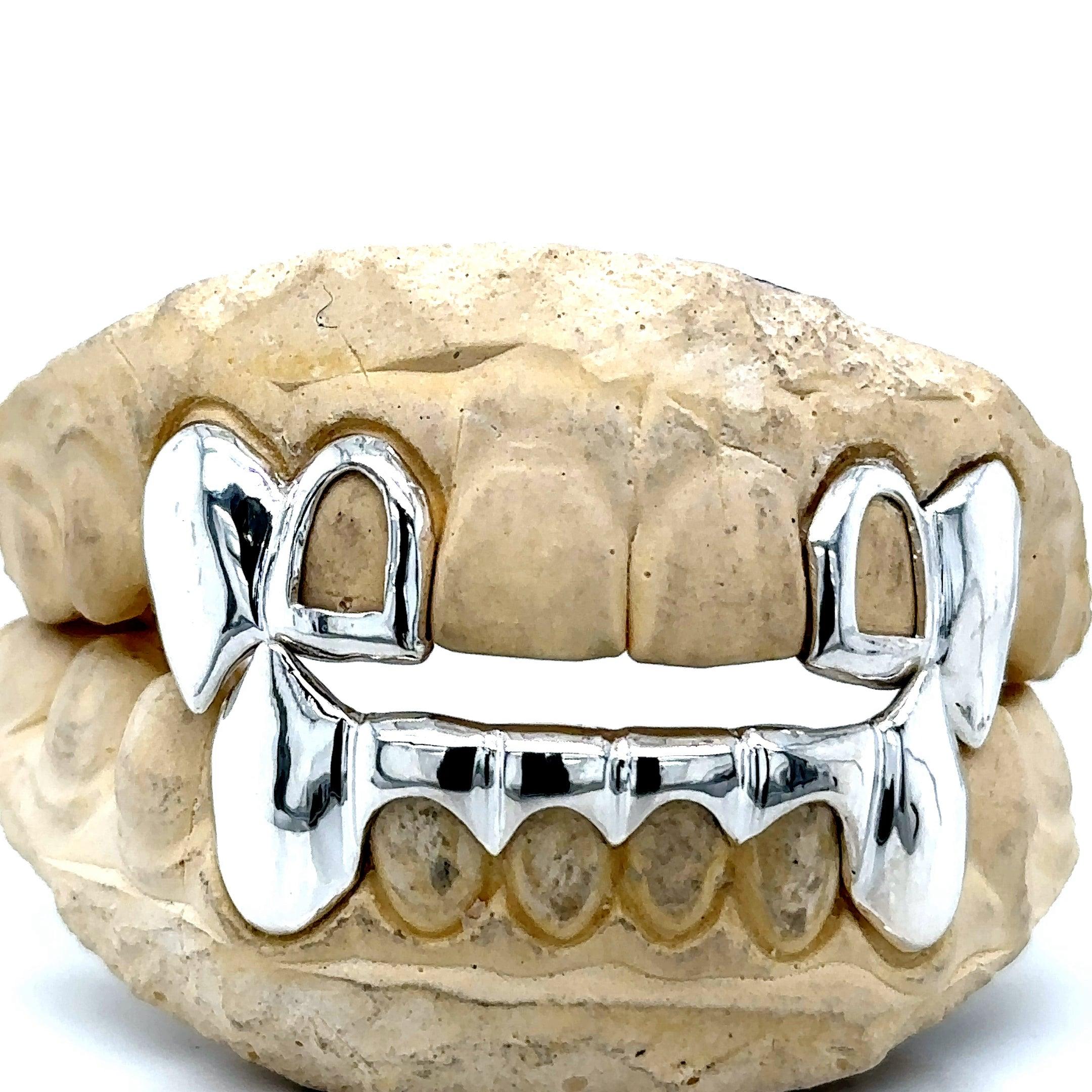 10pc Silver Open Face Grillz