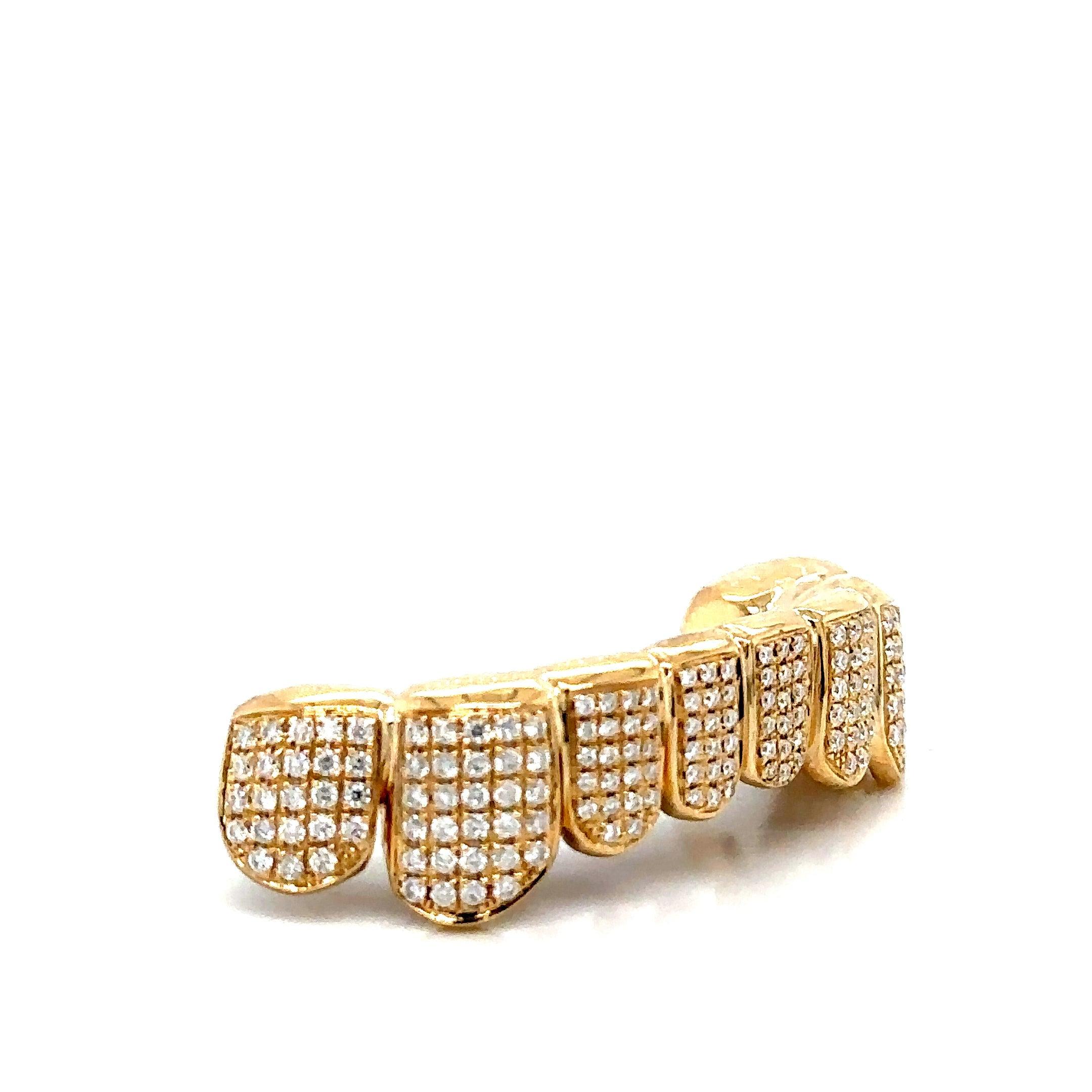 8pc Gold Moissanite Bottom Grillz
