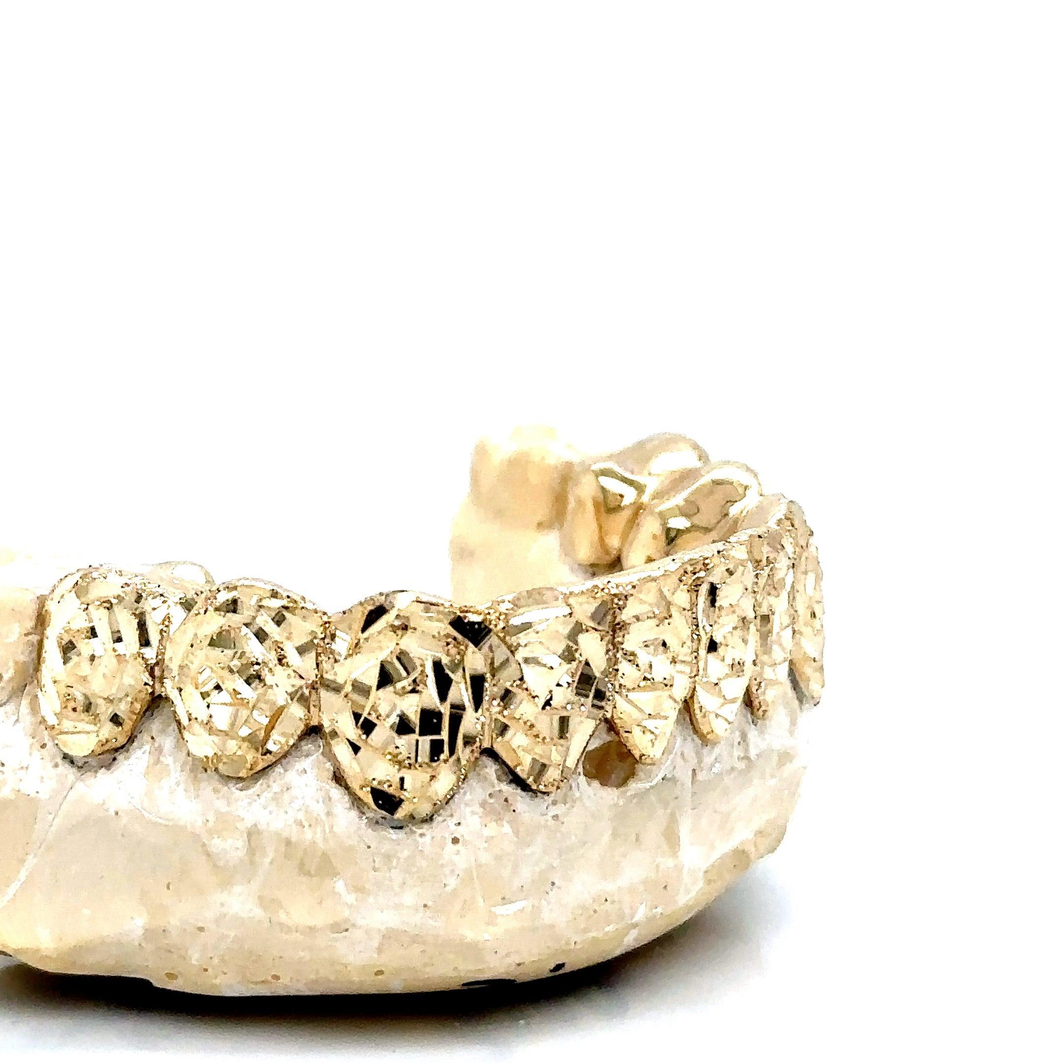 10pc Gold Rose Cut Bottom Grillz