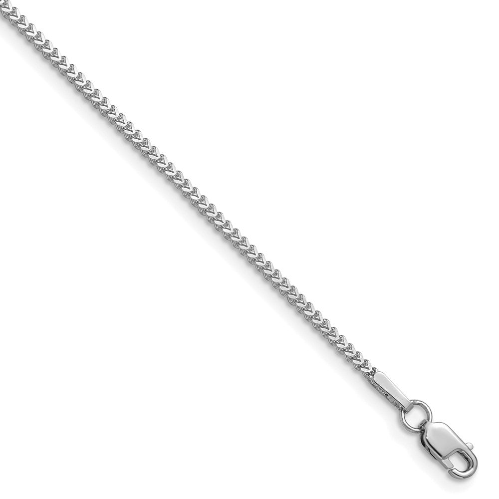 14K White Gold Franco Chain — 1 mm